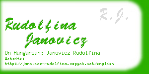 rudolfina janovicz business card